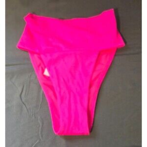 Aerie High Cut Cheeky Swim Bathing Suit Bottom Neon Pink XXS New